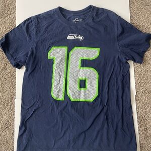 Nike Seahawks Navy Blue Jersey with Green Accents